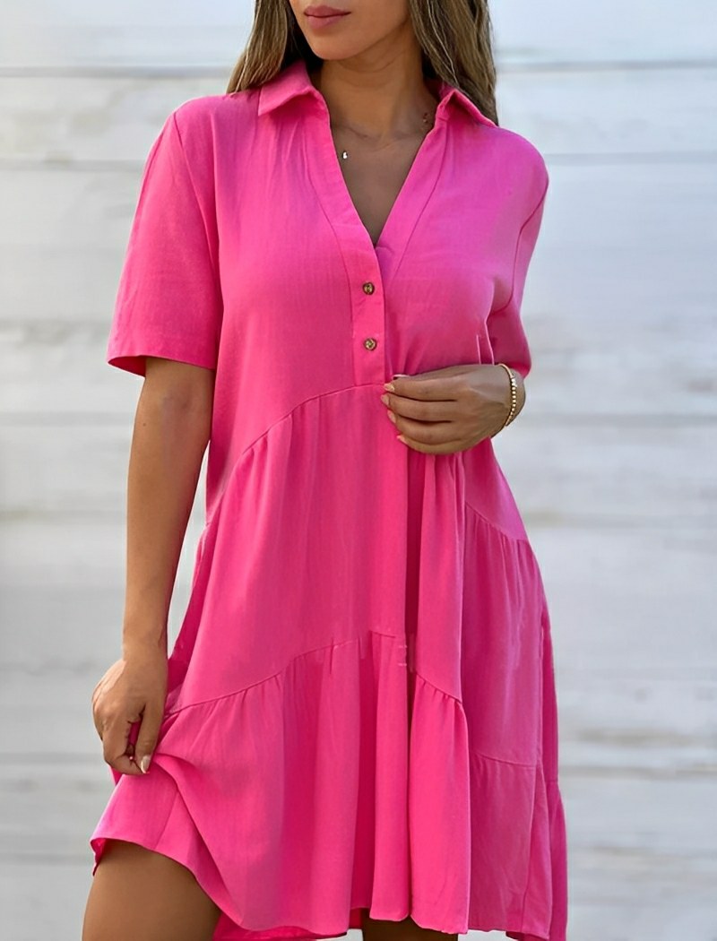 Vestido Aurora Luxe – Charme Refinado da Moda Europeia - (Leve e Soltinho)