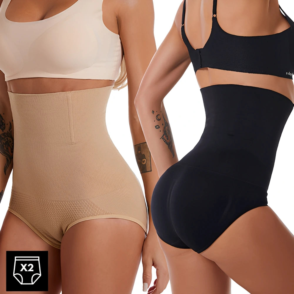 Calcinha De Compressão Modeladora Cintura Alta Emerald - Kit 2 Peças