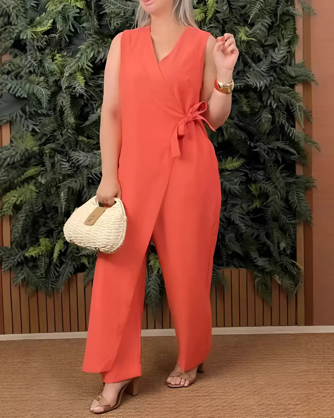 Macacão Bela | Decote em V - (Queridinho das Blogueiras)